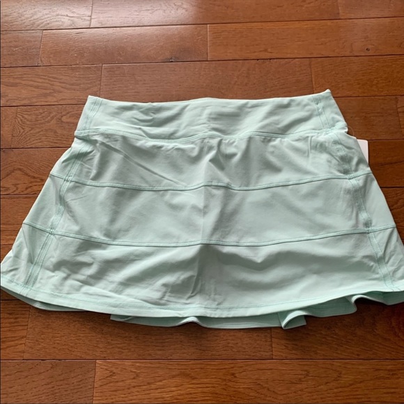 🌿LULULEMON PACE RIVAL SKIRT/SKORT TALL-DELICATE MINT-8🌿 - Picture 8 of 13